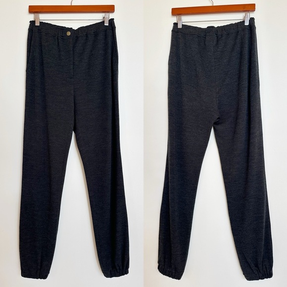 Lanvin Paris Charcoal Wool Jogger Trousers Size 36 / Small - Picture 1 of 9